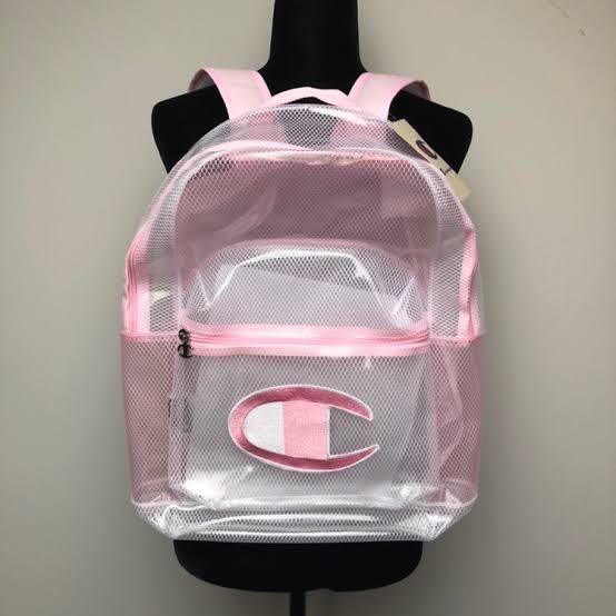 champion see through backpack