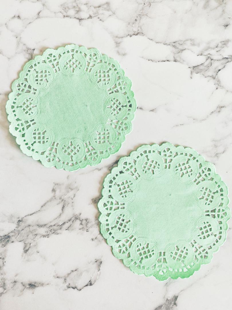 pastel paper doilies