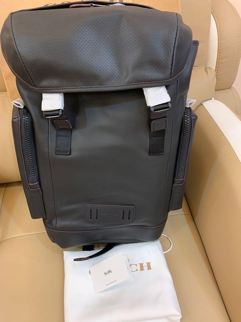 Ready Stock authentic coach 88870 men backpack traveller bag large