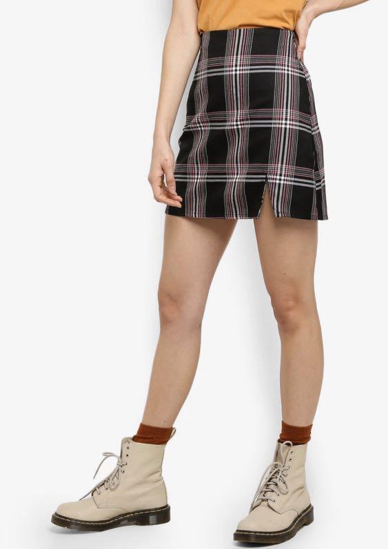 Checkered skirt supre hot sale