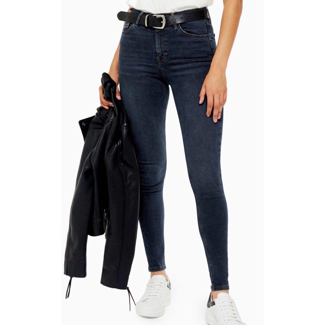 topshop jamie blue black jeans
