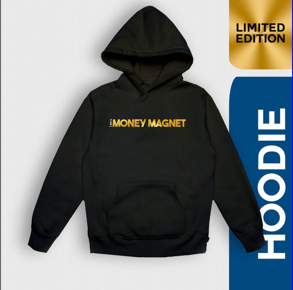 Unisex Black Hoodie (I am a Money Magnet)