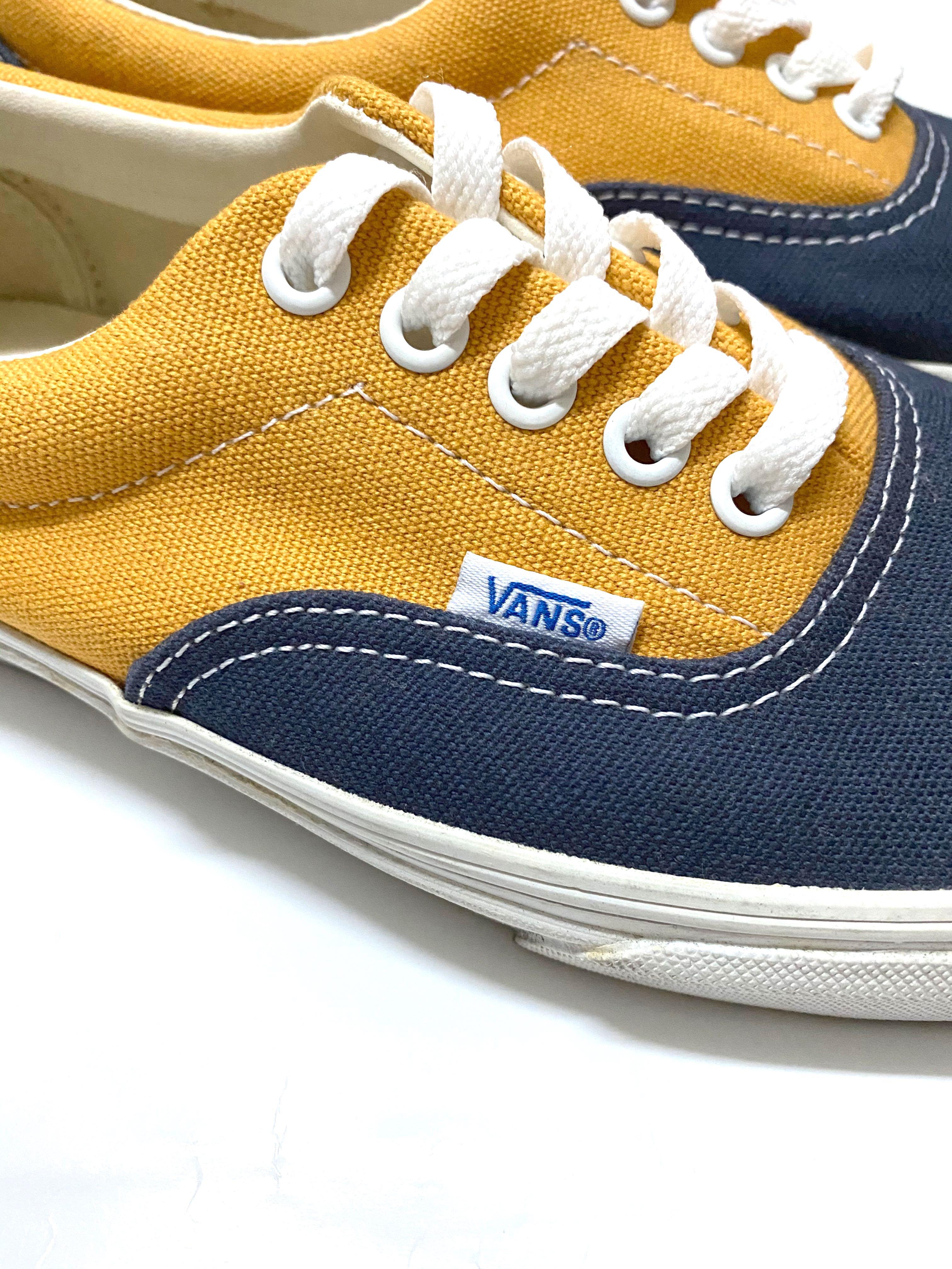 Vans era golden coast yellow blue 80s skateboard shoes 39 , 女裝, 女裝鞋-  Carousell