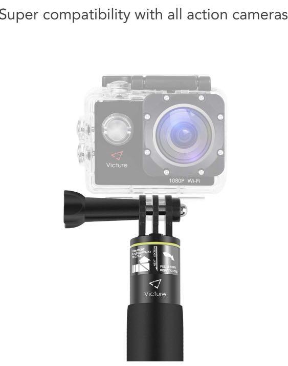 Victure Action Camera Extendable Selfie Stick, Everything Else on