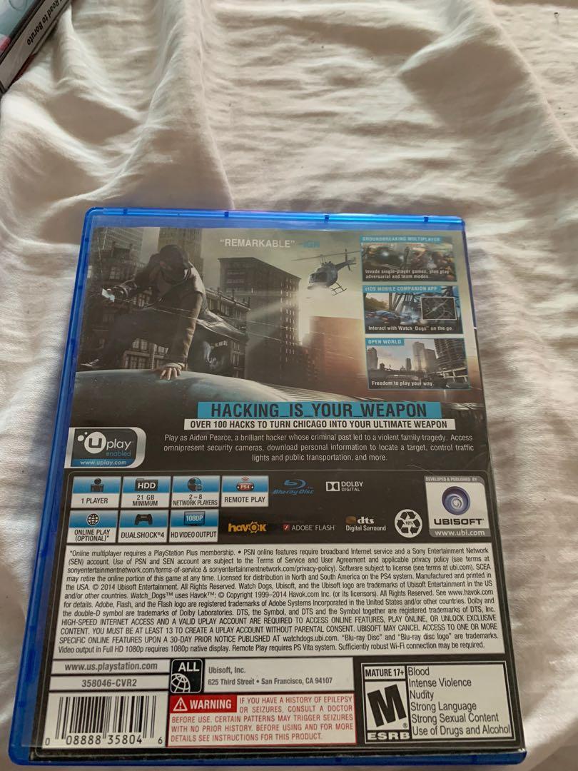 Watch dogs (Category: Xbox) located in Pasay City. Submitted by ayinong168 (Listing ID 1005487194, Image 3). Description: In good condition.