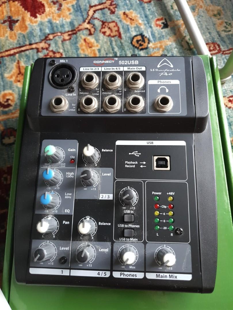 Wharfedale 502usb mixer, Audio, Other Audio Equipment on Carousell