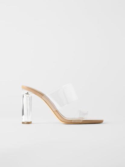 zara vinyl mules