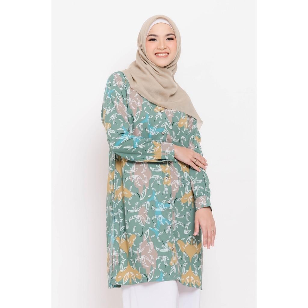 Zm Zaskia Mecca Naswa Green Tunik Jelita Indonesia Edisi Kayu Aro Yl 01 Q1 Women S Fashion Muslimah Fashion On Carousell