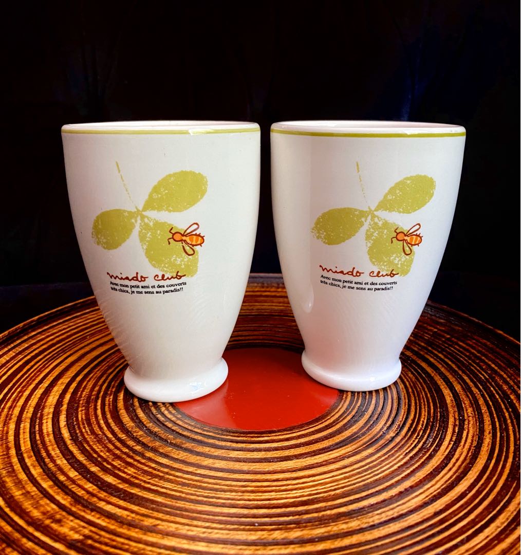 2pc Mister Donut Collectible Footed Cup