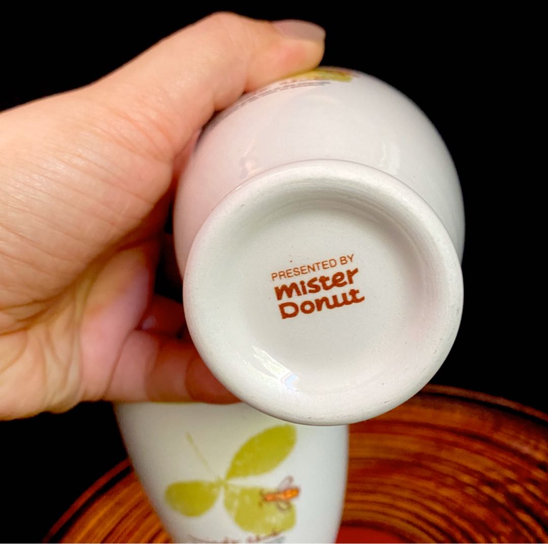 2pc Mister Donut Collectible Footed Cup