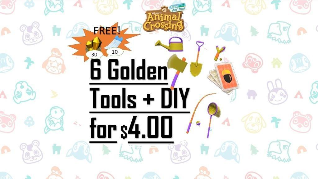 Cheapest Gold Tools Recipe Animal Crossing New Horizon Acnh Nmt And Gold Nuggets Toys Games Video Gaming In Game Products On Carousell