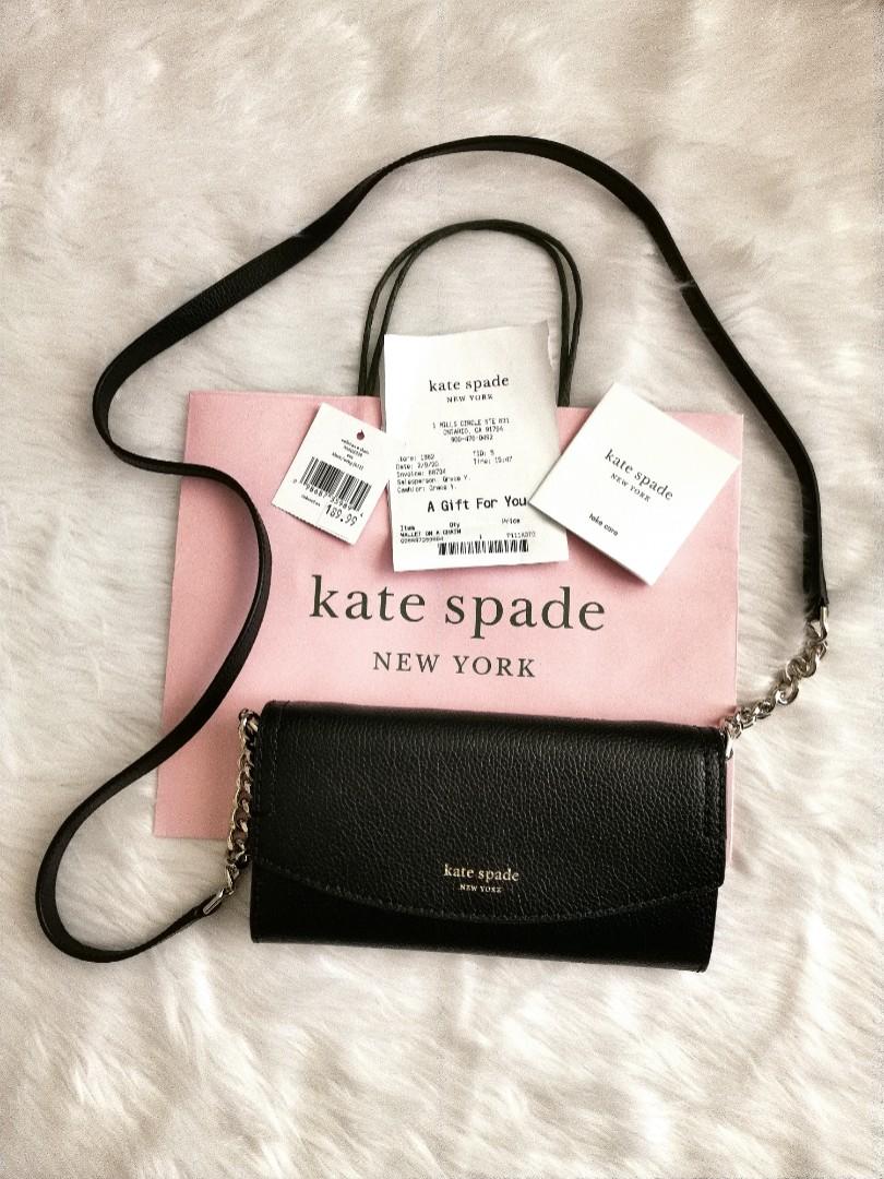 Kate spade new york eva leather chain wallet clearance
