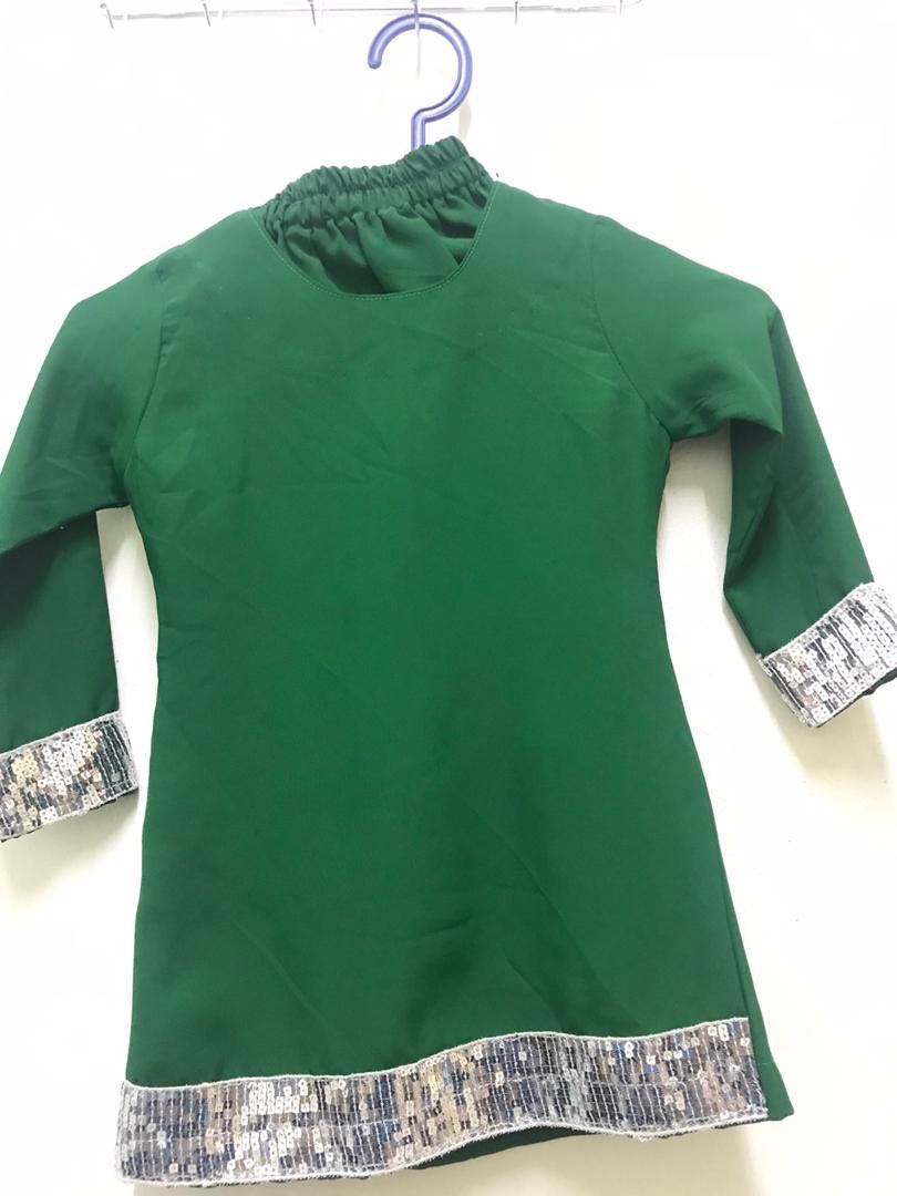 baju kurung emerald green
