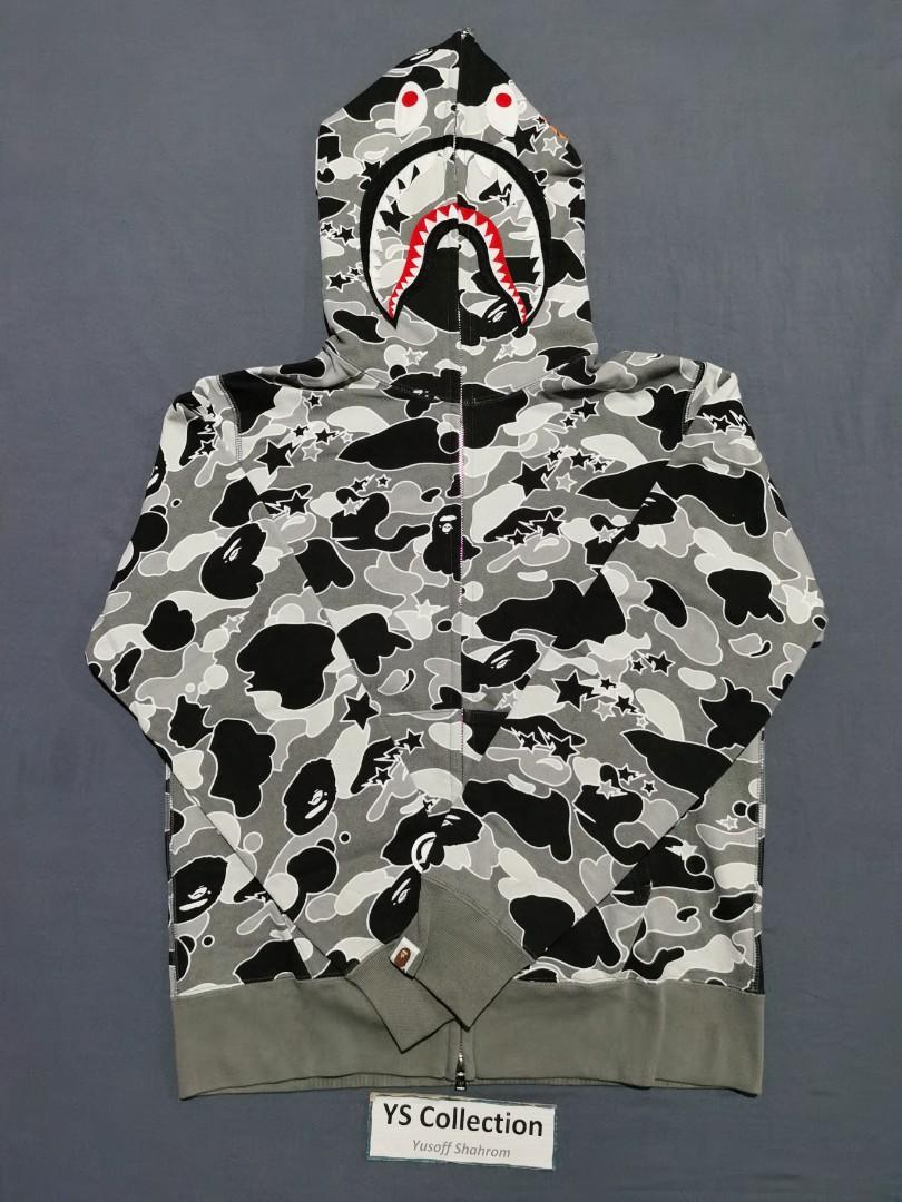bape star camo hoodie