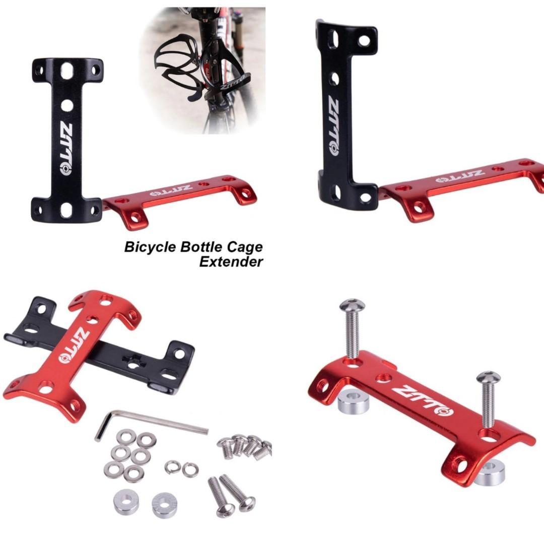 ZTTO Double Head Bicycle Bottle Cage Extender Aluminum Alloy Water Cup Mount USA