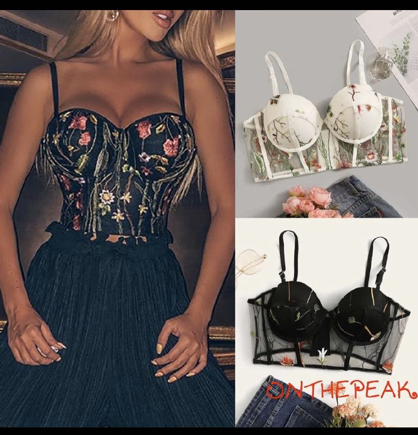 Bralette Bustier Corset Top Crop (C Cup), Women's Fashion, Tops, Sleeveless  on Carousell