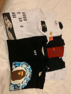 Bundle CDG Supreme Yeezy BAPE OFF-WHITE HBA Tees