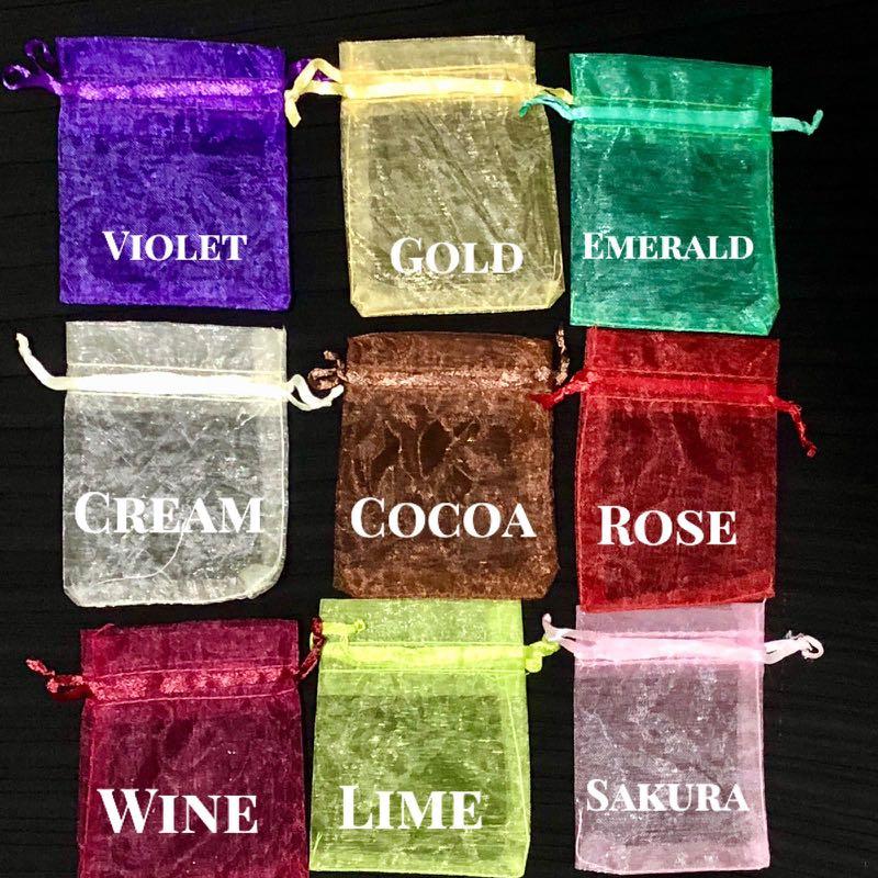 mini mesh drawstring bags