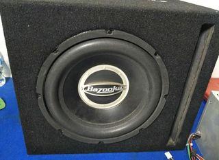 Car Audio Bazooka 12 Subwoofer & California 2 Channel Amplifier For Sale @$550 Per Set