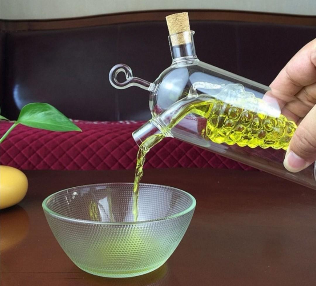 Dual Opening Glass Container for Balsamic Vinegar and Olive Oil ...