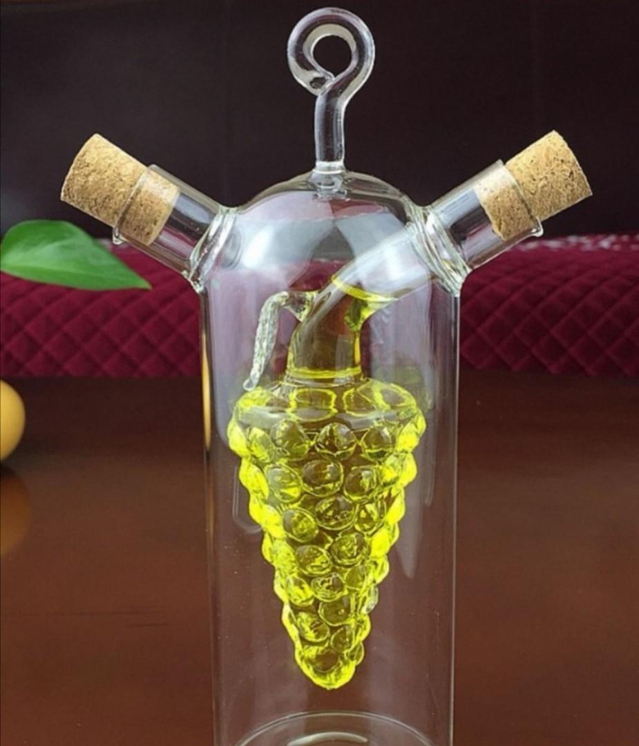 Dual Opening Glass Container for Balsamic Vinegar and Olive Oil ...