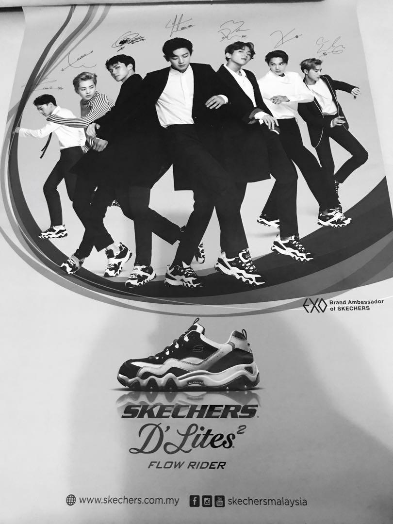 EXO x Skechers Ambassador Poster (Unfolded), & Toys, Collectibles & Memorabilia, K-Wave on