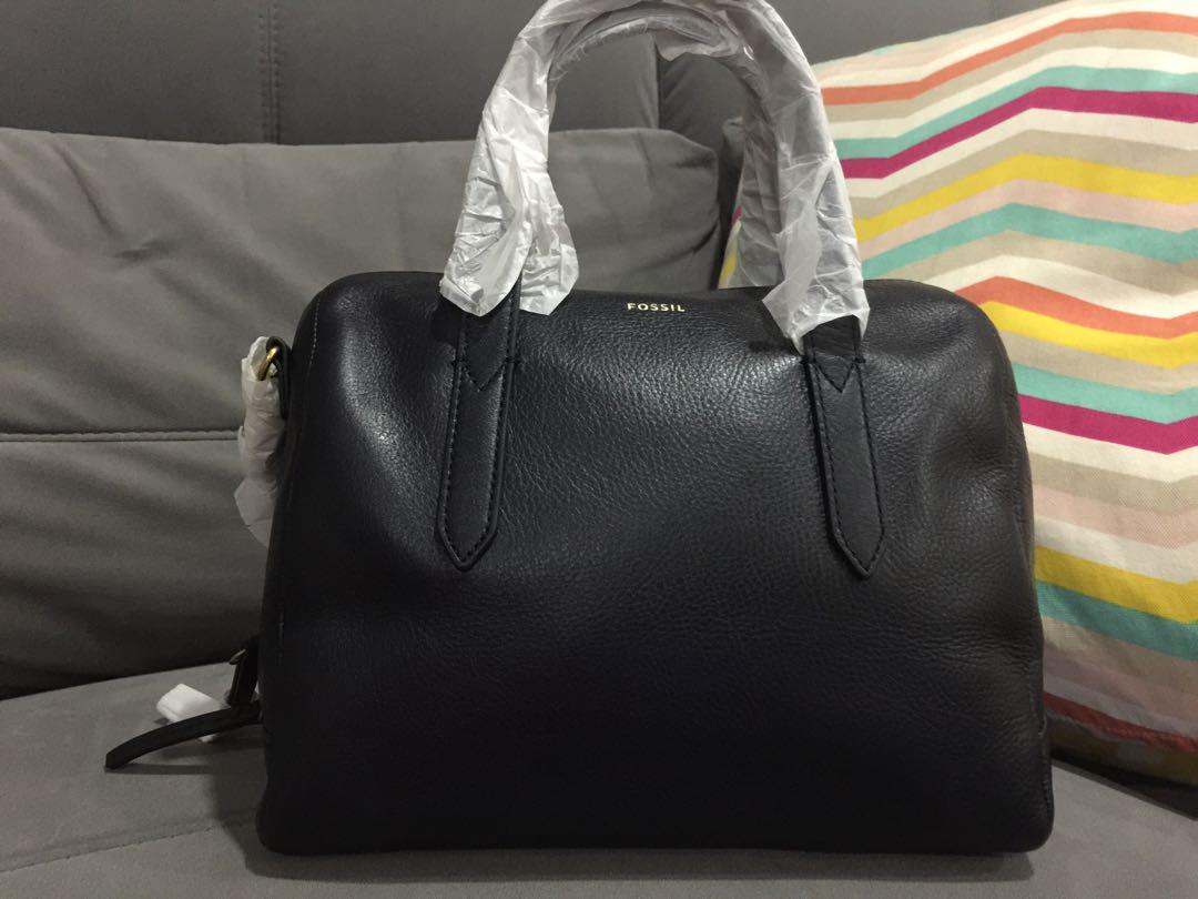 Fossil sydney satchel midnight on sale navy