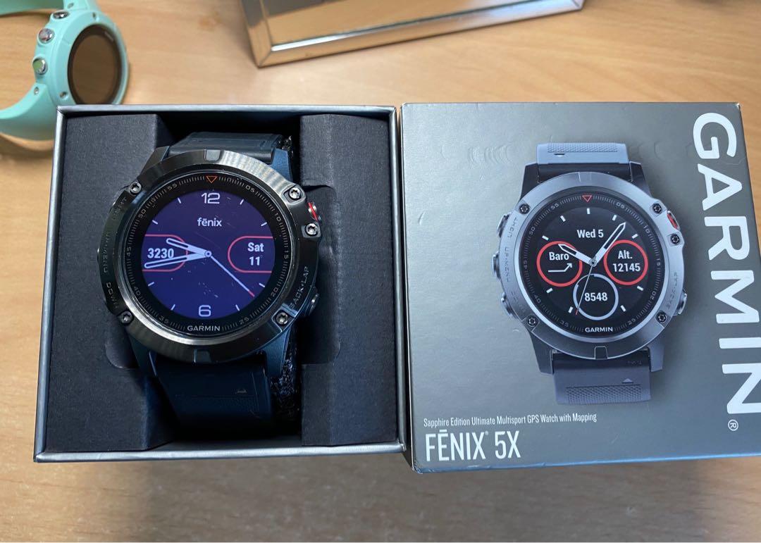 Garmin Fenix 5X (Asia version) English menu, 名牌, 手錶- Carousell