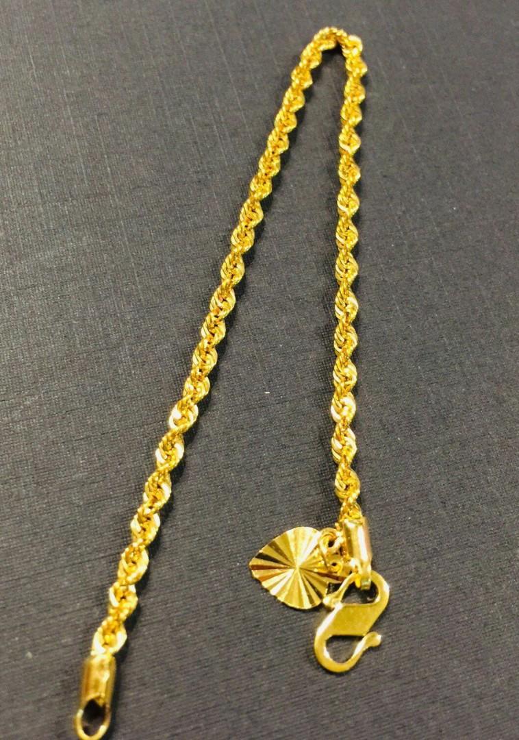 GELANG EMAS 916 ORIGINAL DEWASA, Women's Fashion, Jewellery ...