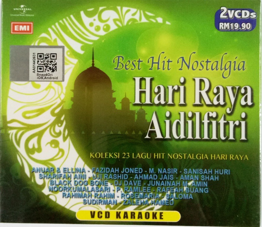 Hari Raya Album Best Hit Nostalgia Hari Raya Aidilfitri 2vcd Karaoke Ahmad Jais Sharifah Aini Saloma Sudirman Music Media Cd S Dvd S Other Media On Carousell