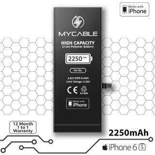 [HIGH CAPACITY]iPhone 6s Li-Polymer Battery(1 Year Warranty)