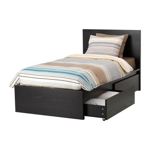 Ikea Malm Bed Frame Mattress Super, Ikea Black Bed Frame With Drawers