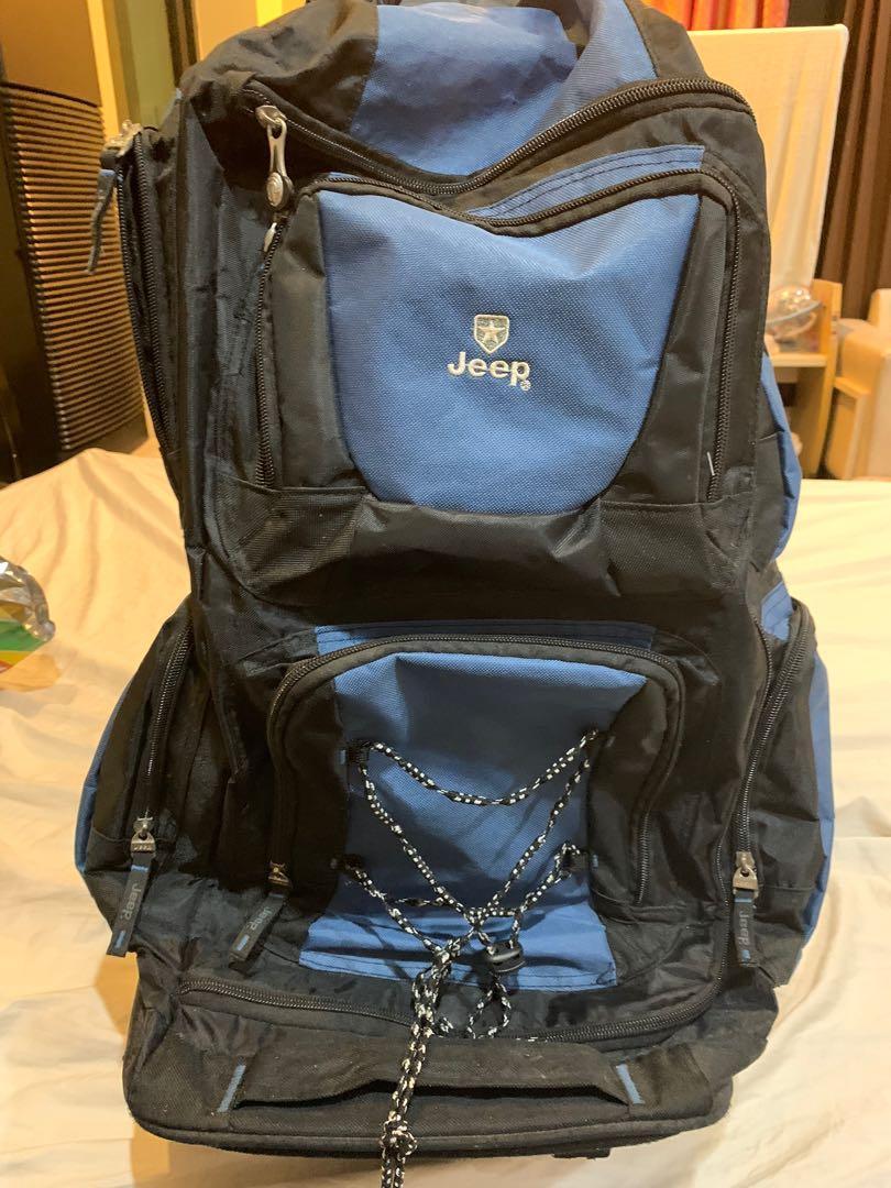 Jeep w trolley (Category: Backpacks) located in Pasay City. Submitted by ayinong168 (Listing ID 1005594702, Image 1). Description: Maayos pa ang backpack, minsan lang ginamit! W trolley heavy duty.