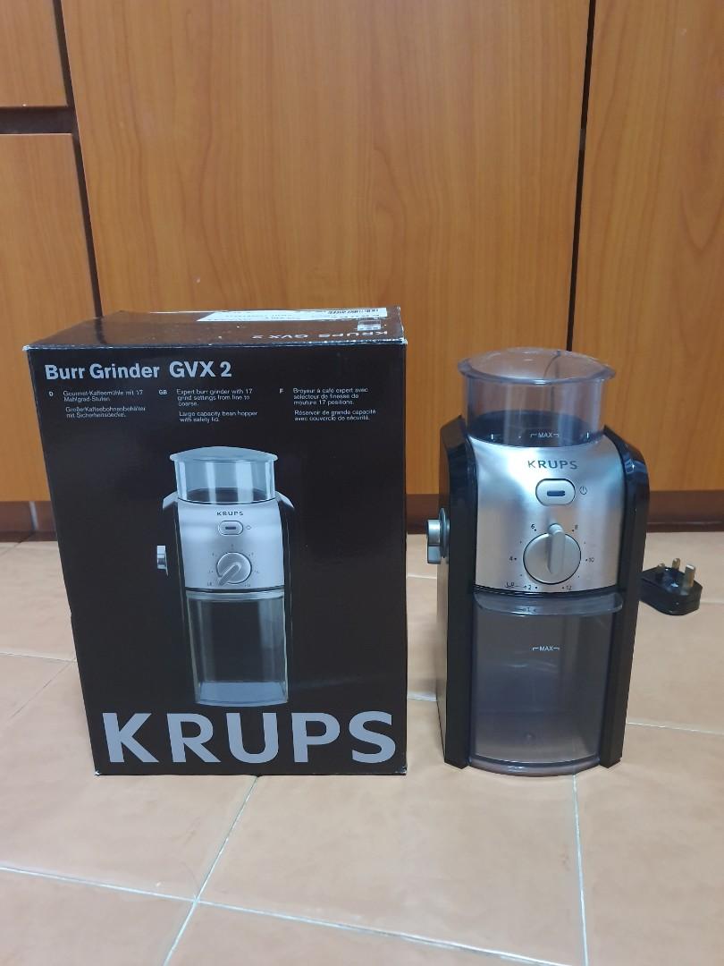Krups GVX 2 Electric Burr Grinder TV Home Appliances Kitchen Appliances Coffee Machines Makers on Carousell