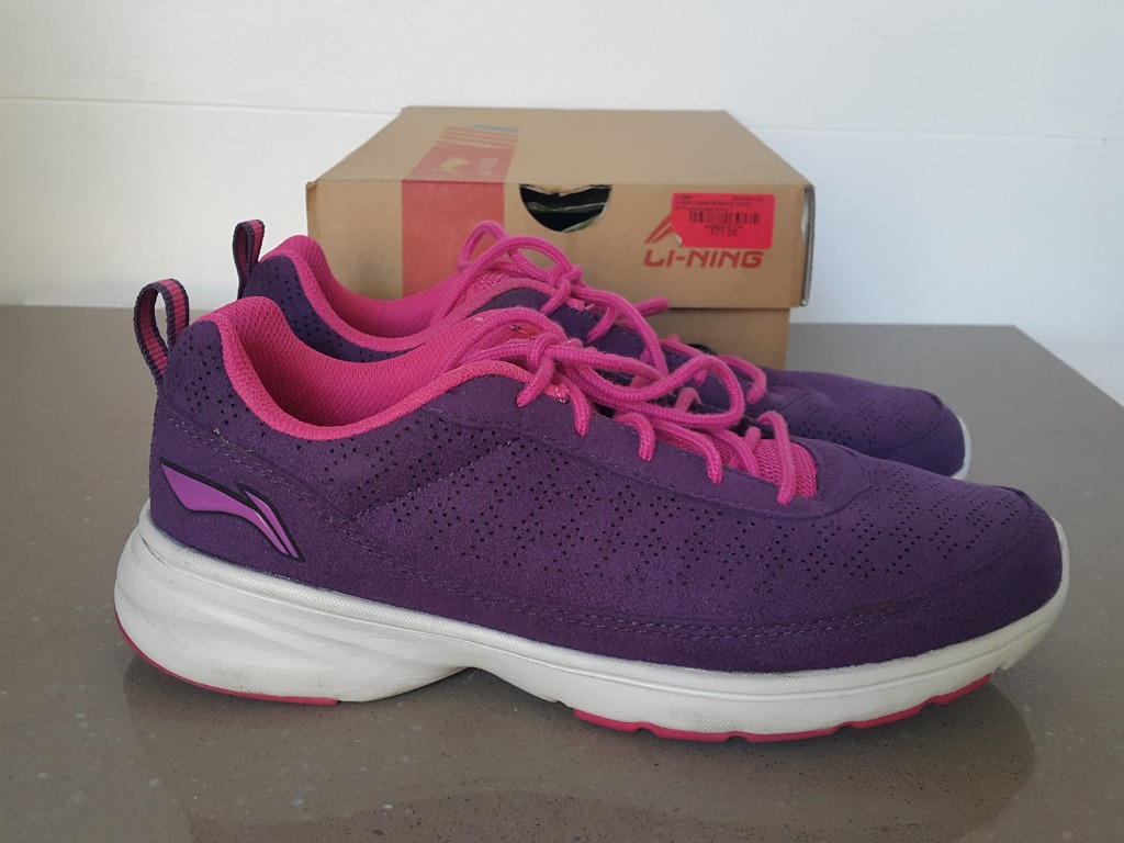 purple workout shoes
