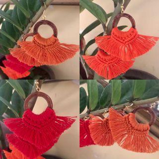 Macrame Hoop Earrings