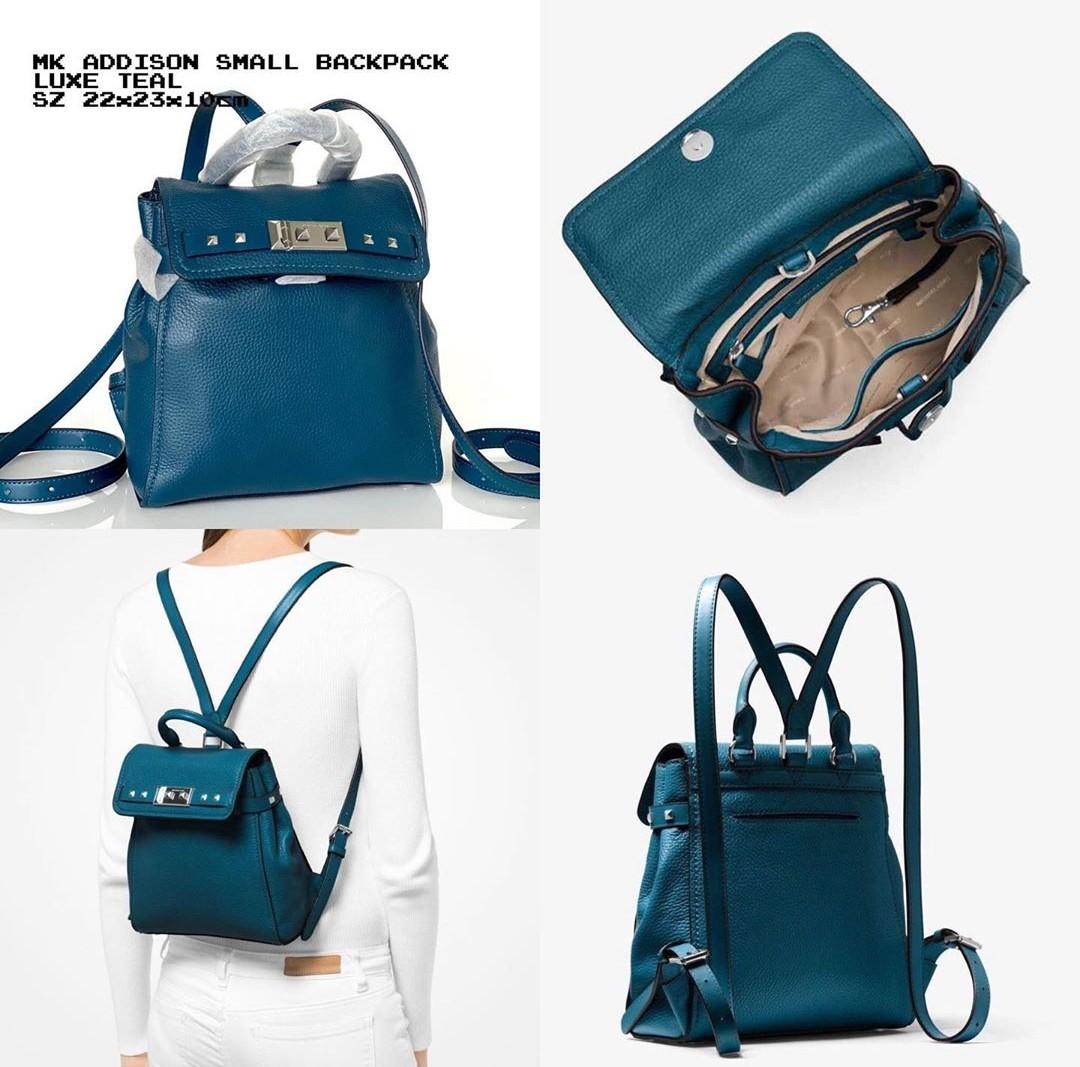 Michael Kors Addison Small Backpack 22×23×10, Barang Mewah, Tas & Dompet di  Carousell
