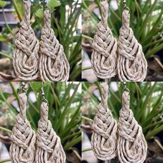 Natural Raffia Fashion Earrings