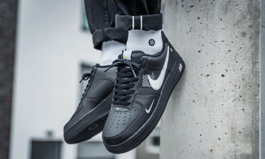 Nike Air Force 1 Mid LV8 Utility Black, Men's Fashion, Footwear, Sneakers  on Carousell