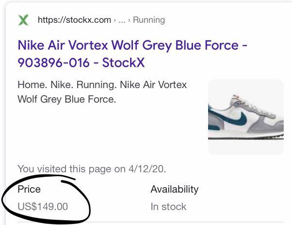 nike air vortex wolf grey blue force