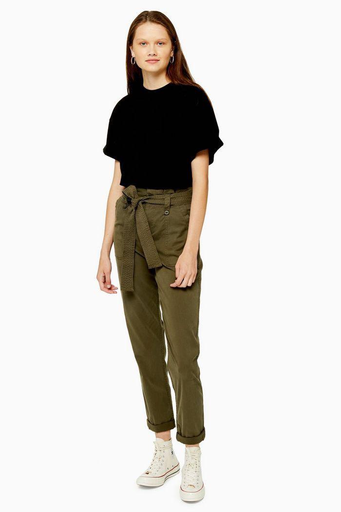 PETITE Khaki Paperbag Utility Cargo Pants Women s Fashion Bottoms Other Bottoms on Carousell