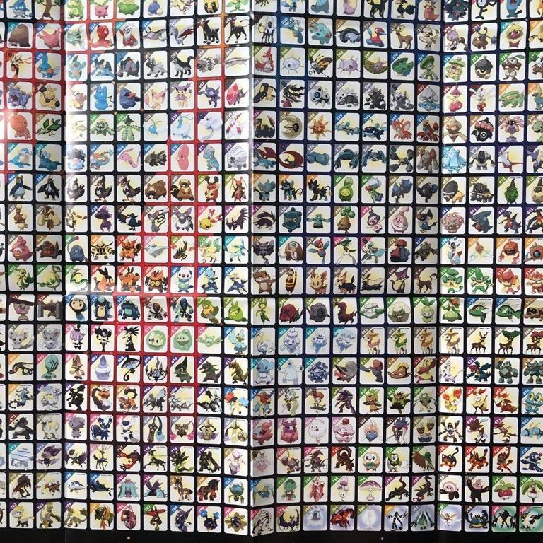 Pokemon Ultra Sun &amp; Ultra Moon National Pokédex Alola Full-Size Poster, Toys &amp; Games, Video ...
