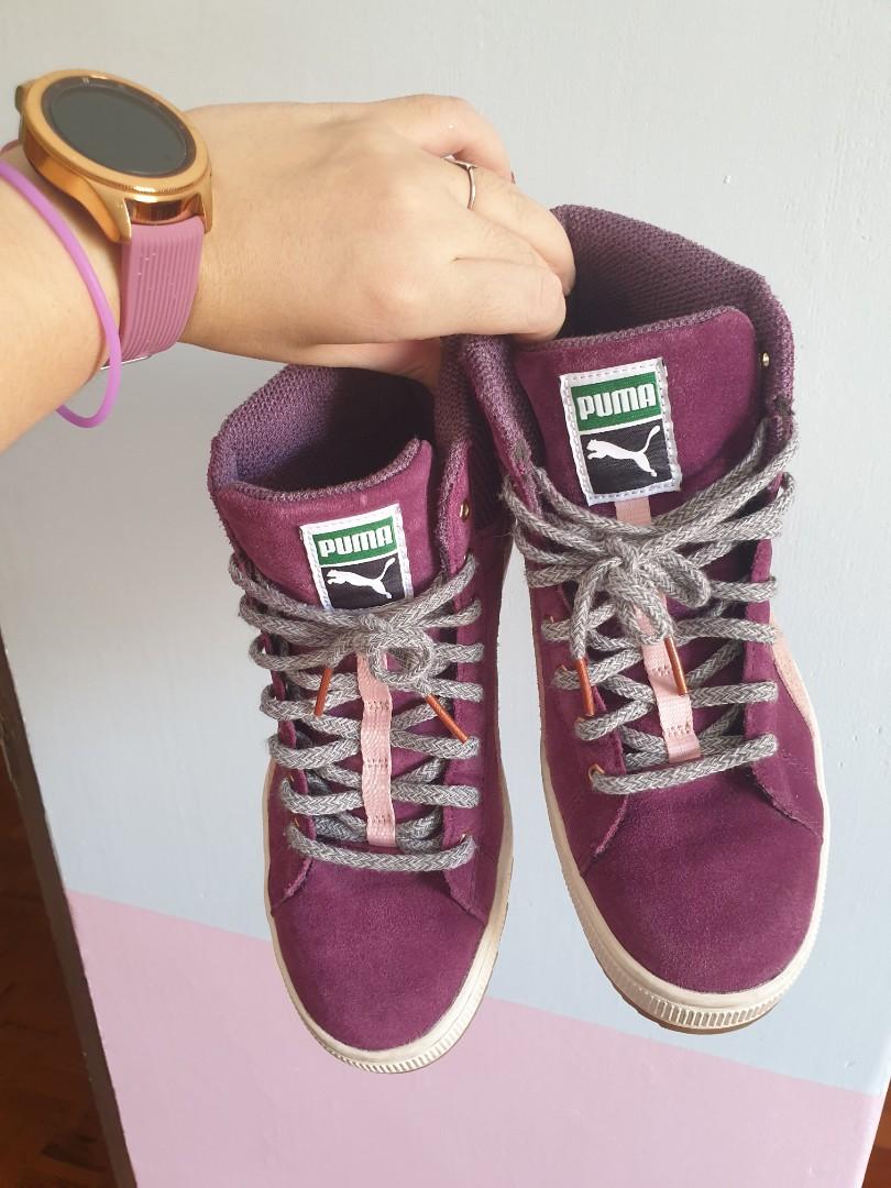 Puma Suede Winterized Rugged High Top Women S Fashion Shoes On