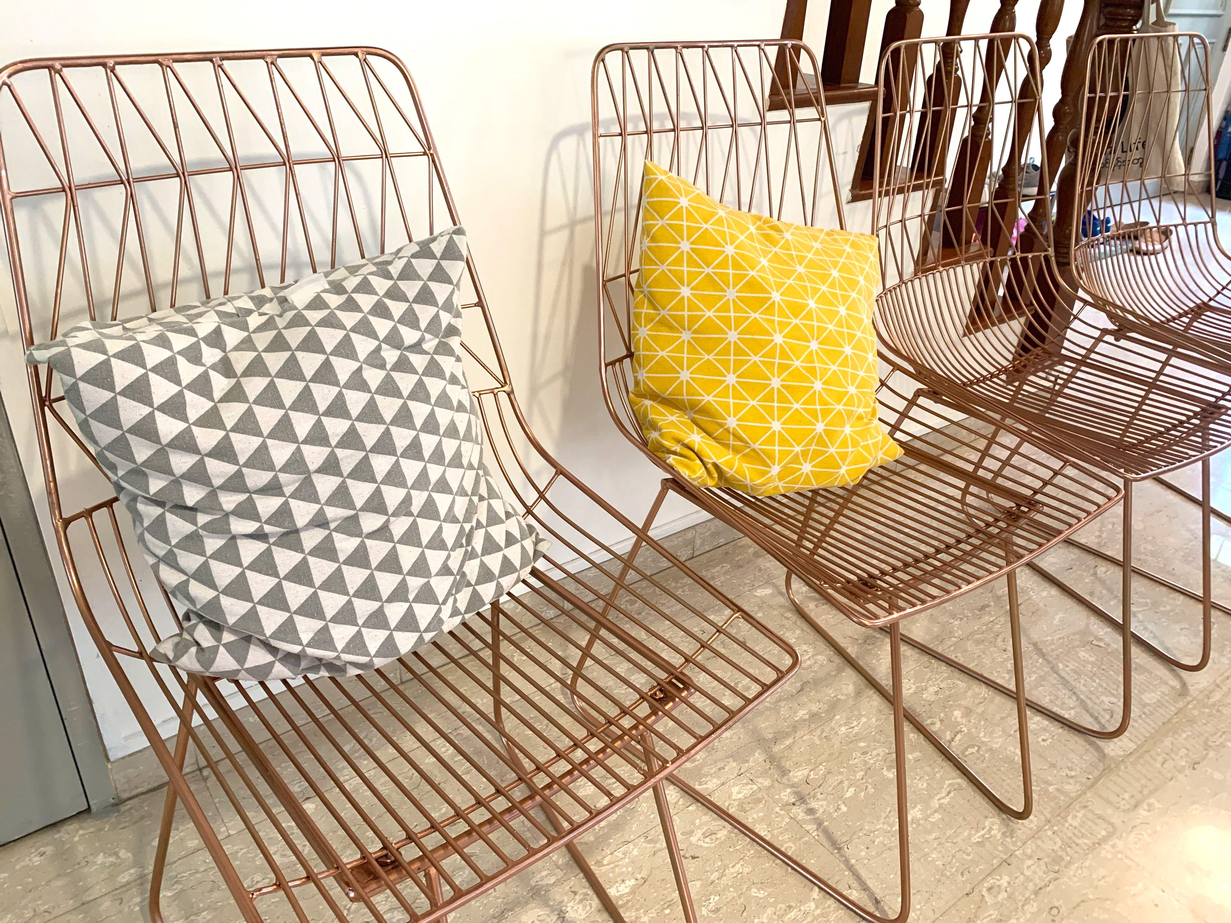 Copper hotsell wire chair