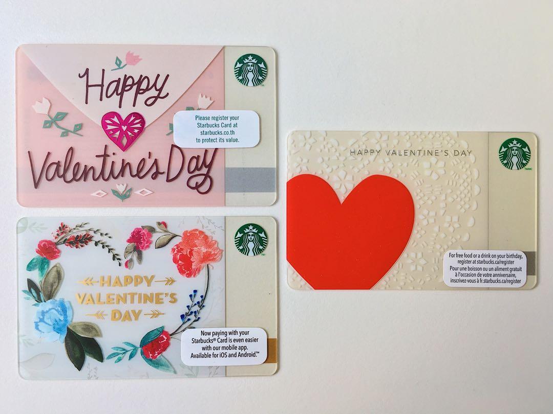 Starbucks Happy Valentine S Day Gift Cards Set Of 3 Antiques Vintage Collectibles On Carousell Creawoo handmade walnut wood love greeting card with unique gift card box the best birthday, valentine's day anniversary gift idea card. starbucks happy valentine s day gift cards set of 3