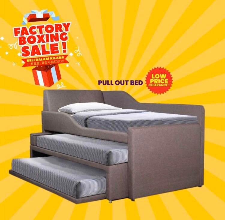 Triple Pull Out Bed Home Furniture Others On Carousell