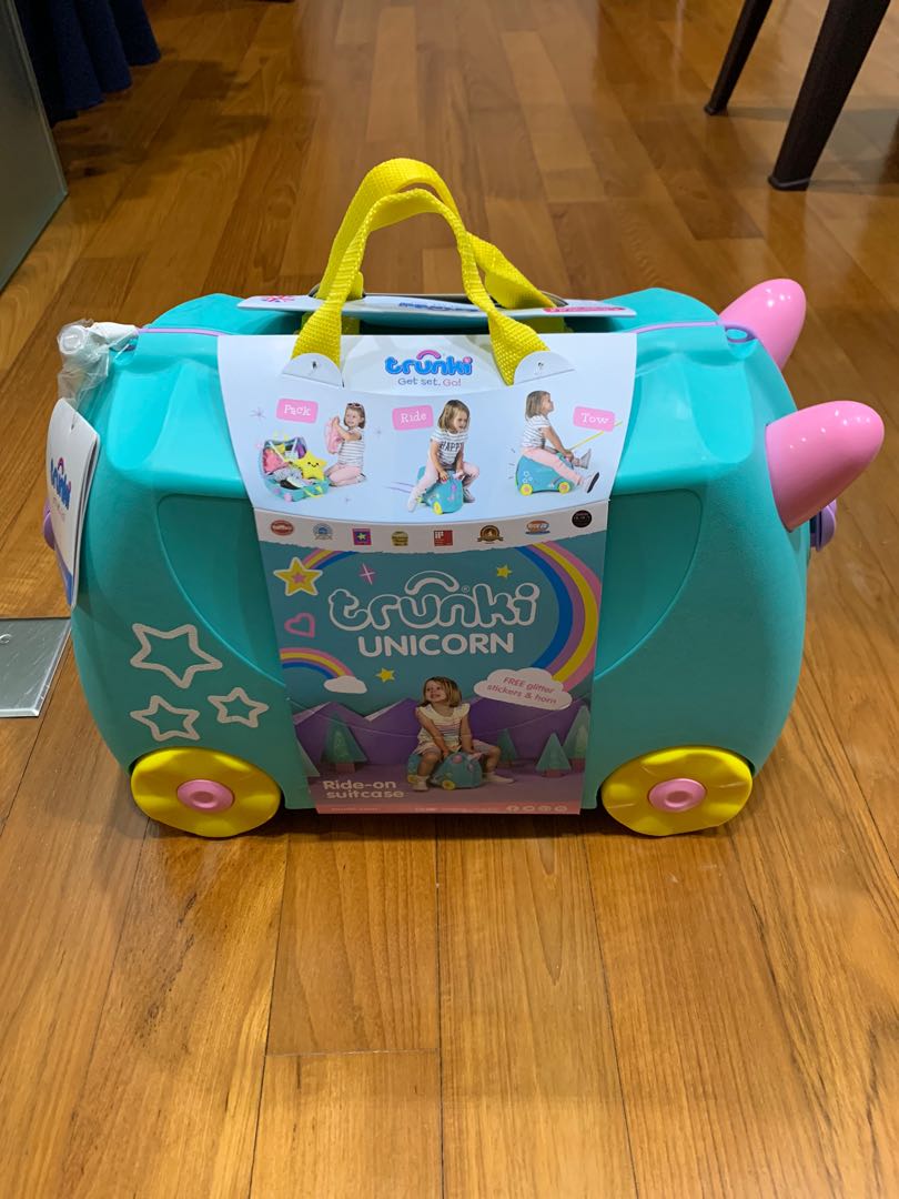 unicorn ride on suitcase