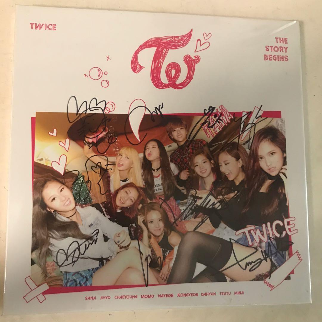 Twice 1st Mini Album The Story Begins Autographed Signed Hobbies Toys Memorabilia Collectibles K Wave On Carousell