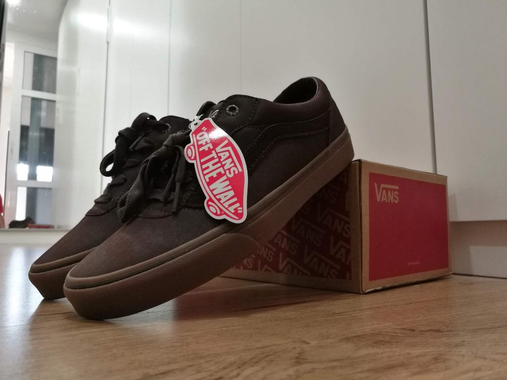 Vans milton leather online brown