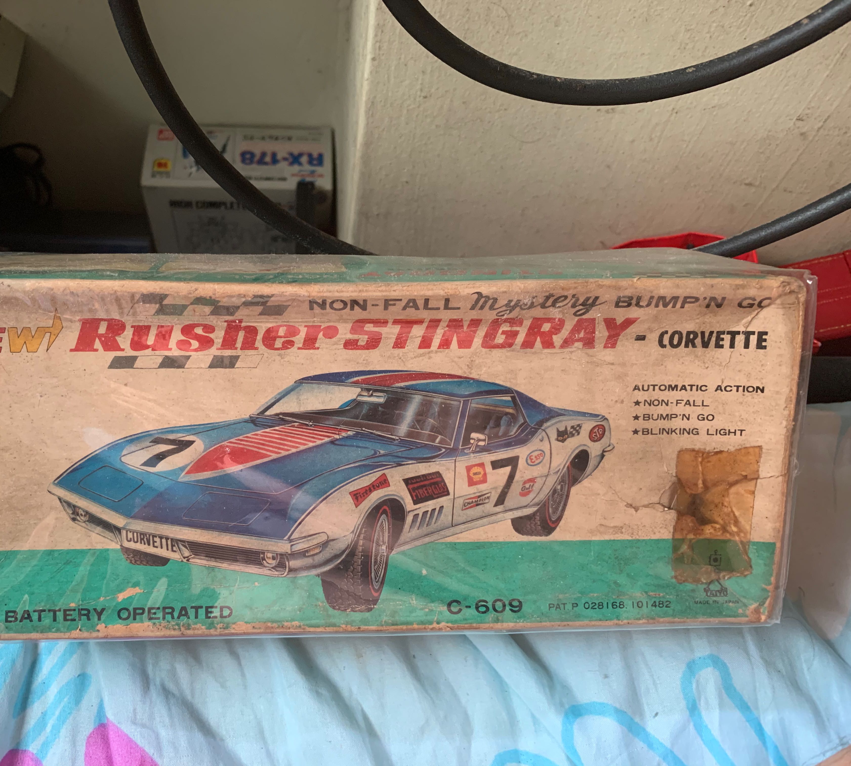 特価人気TAIYO RUSHER STINGRAY - CORVETTE ブリキ バッテリー式 1980年代 当時物 日本製 シボレー BUMP\'N GO 雑貨 自動車